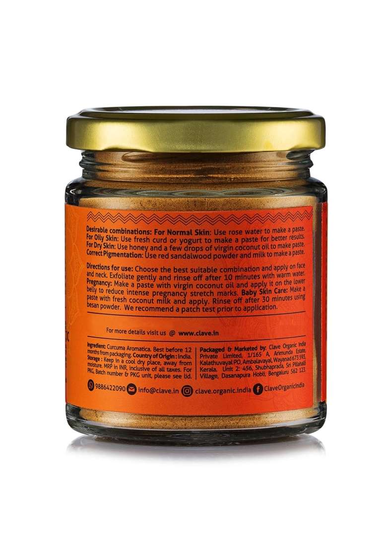 Clave Organic Wayanad Wild Turmeric Face Pack Skin Glow - Indya