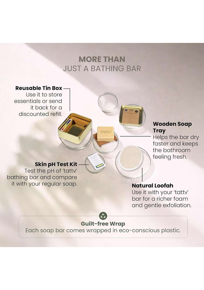 Tattv Skin Ph Light Yellow Traditional Herbal Handmade Soap - Indya