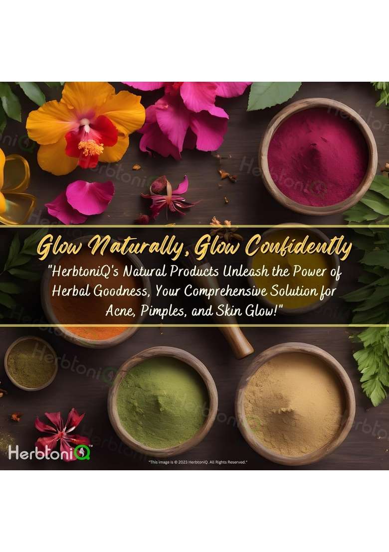 Herbtoniq Face Pack Sandalwood Rose Neem Multani Mitti Orange Peel Lemon Peel Potato Beetroot Kaolin Clay - Indya