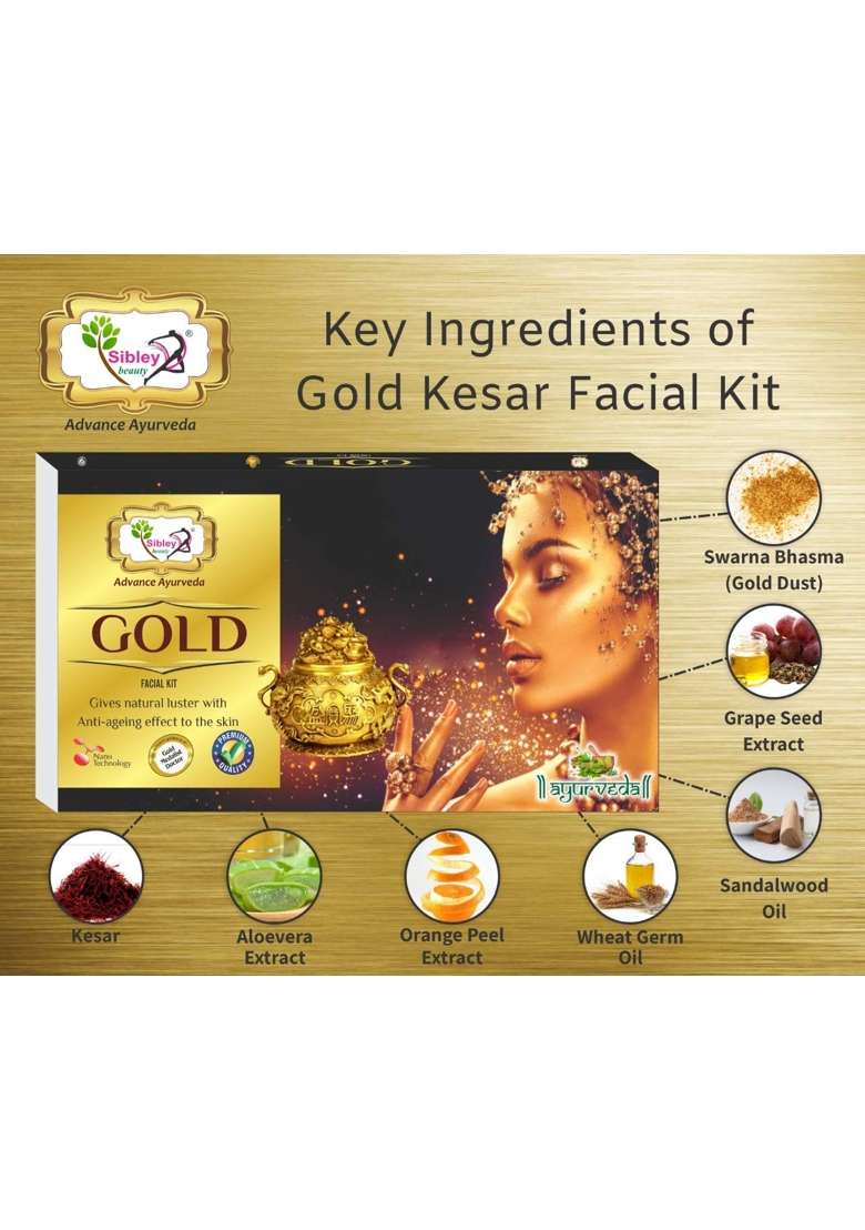 Sibley Beauty Green Tea Facial Kit Combo of Green Tea Facial Kit 340 Grams Pack of 7 - Indya