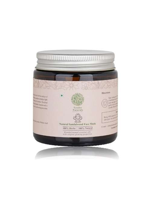 Tender Naturals Sandalwood Face Mask for Glowing Skin Acne Defense and Pollution Protection Green Clay Mask