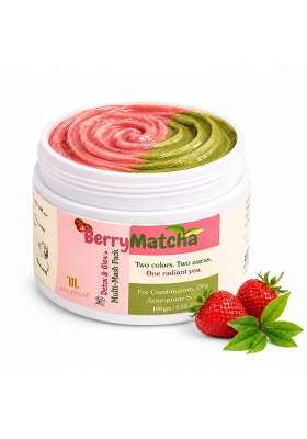 Mamash Organics Berrymatcha Instant Detox and Glow Multi Mask 100G