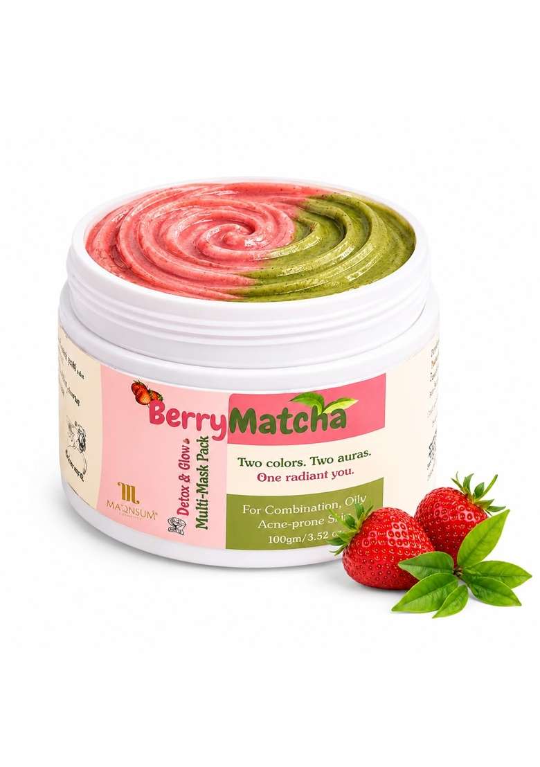 Mamash Organics Berrymatcha Instant Detox and Glow Multi Mask 100G - Indya