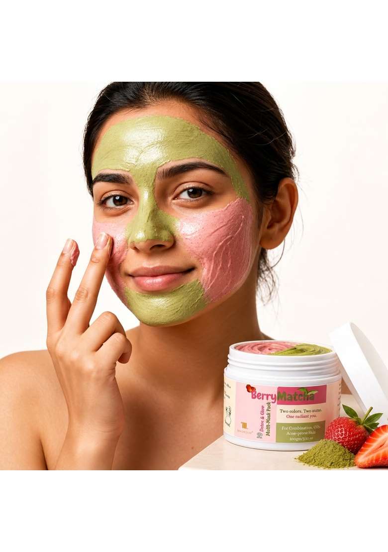 Mamash Organics Berrymatcha Instant Detox and Glow Multi Mask 100G - Indya