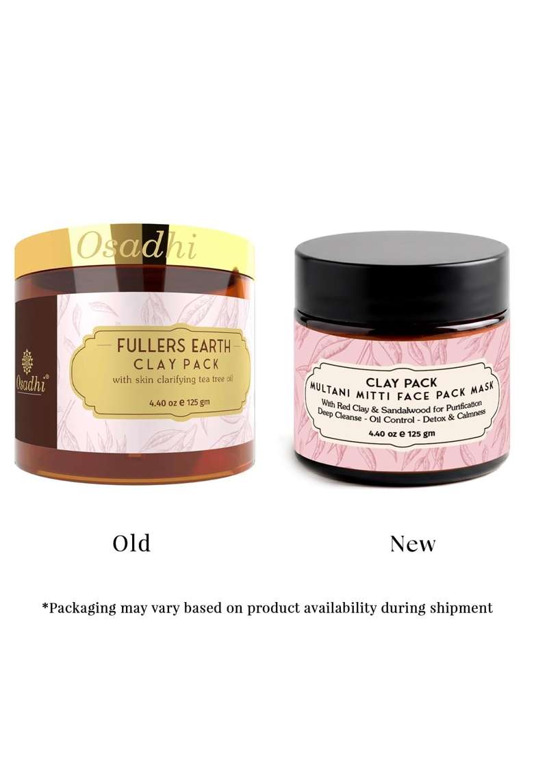 Osadhi Multani Mitti and Red Clay Face Pack 125G Deep Pore Cleansing and Pimple Control - Indya