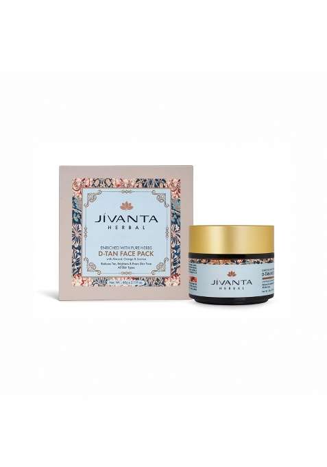 Jivanta D Tan Face Pack for Tan Removal and Skin Brightening Ayurvedic Face Pack with Almond