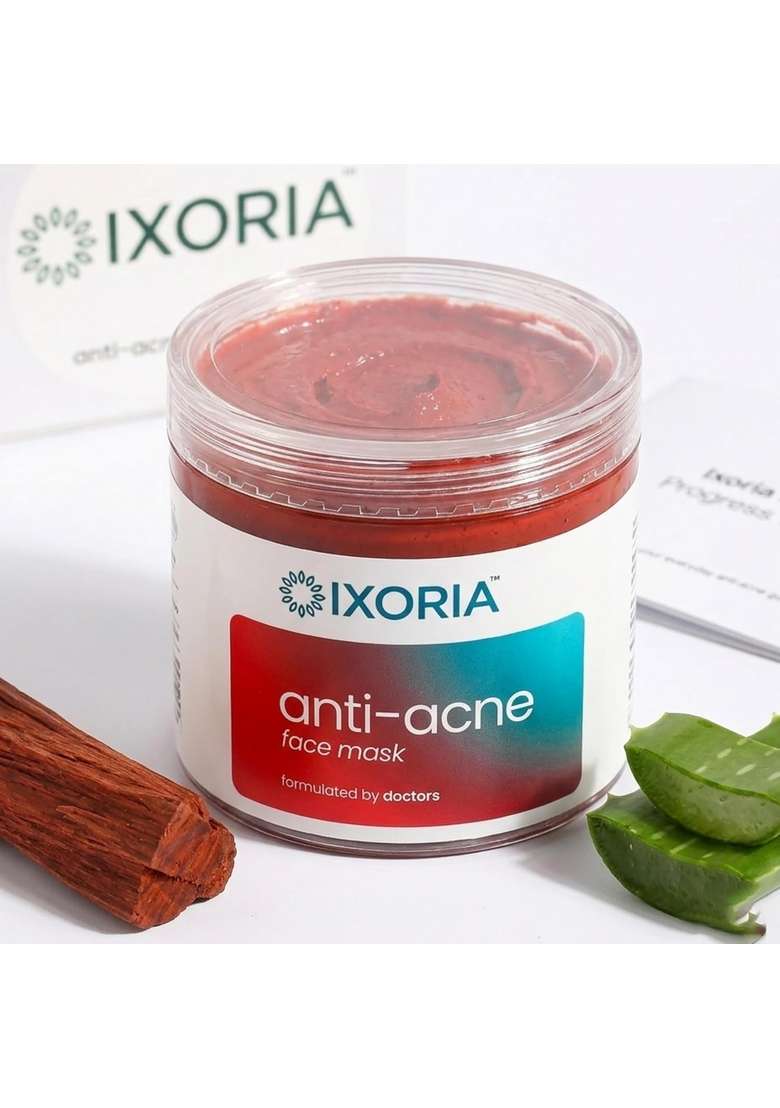Ixoria Anti Acne Face Mask for Pimples Ayurvedic Herbal Face Pack for Oily and Acne Prone Skin - Indya