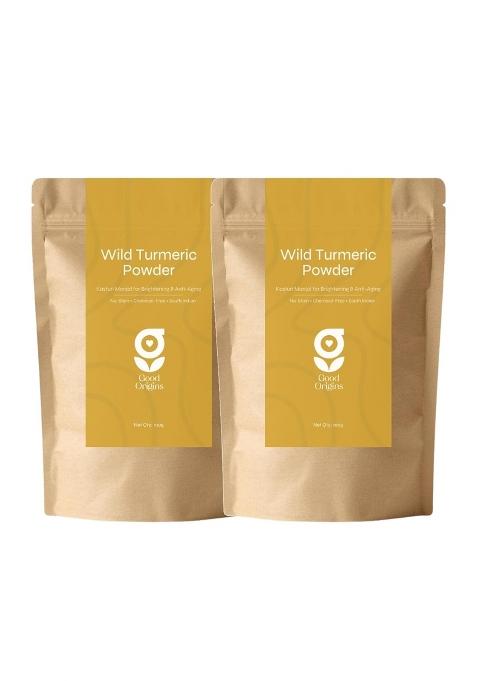 Good Origins Kasturi Haldi Powder for Face 100 Percent Pure Wild Turmeric Kasturi Manjal Pack of 2