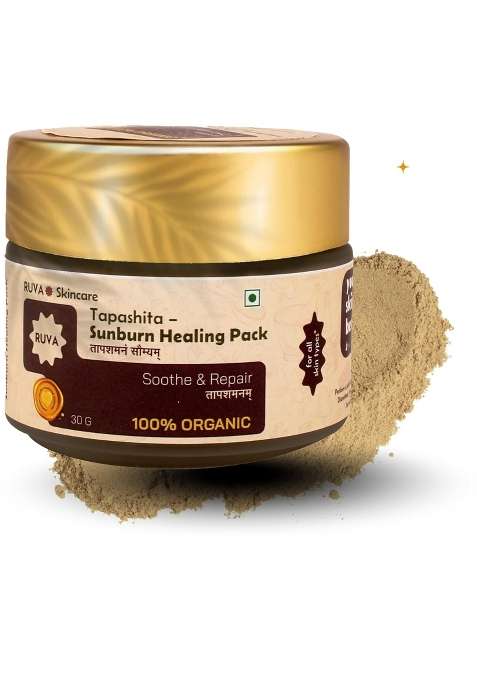 RUVA Sunburn Healing Ayurvedic Face Pack with Pure Wild Vetiver