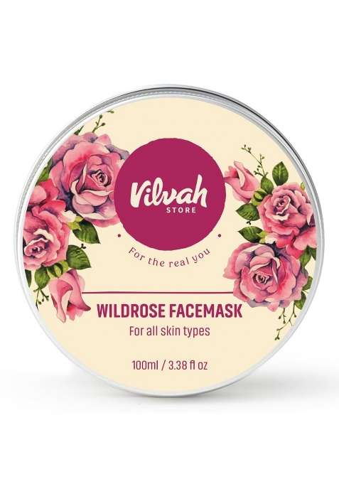 Vilvah Wild Rose Face Mask for Glowing and Even Toned Skin Mild Exfoliation