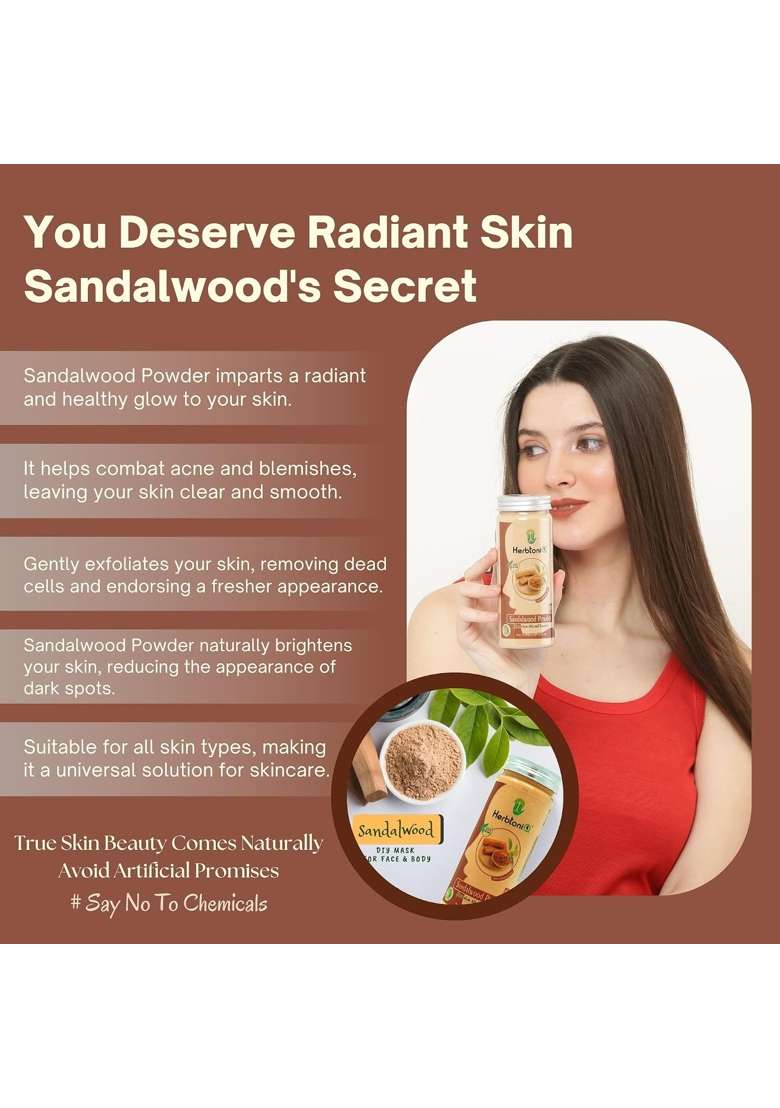Herbtoniq 100 Percent Natural Orange Peel Sandalwood Rose Petals Pomegranate Peel Powder for Face Pack 600 G - Indya