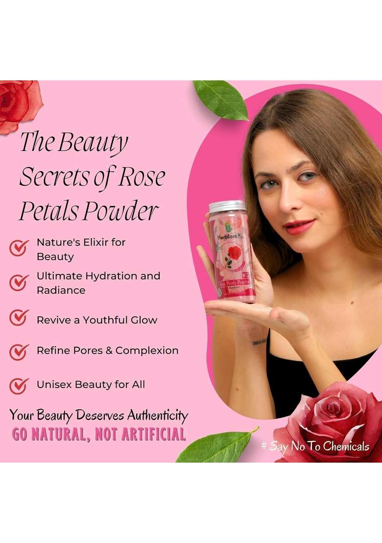Herbtoniq 100 Percent Natural Orange Peel Sandalwood Rose Petals Pomegranate Peel Powder for Face Pack 600 G - Indya