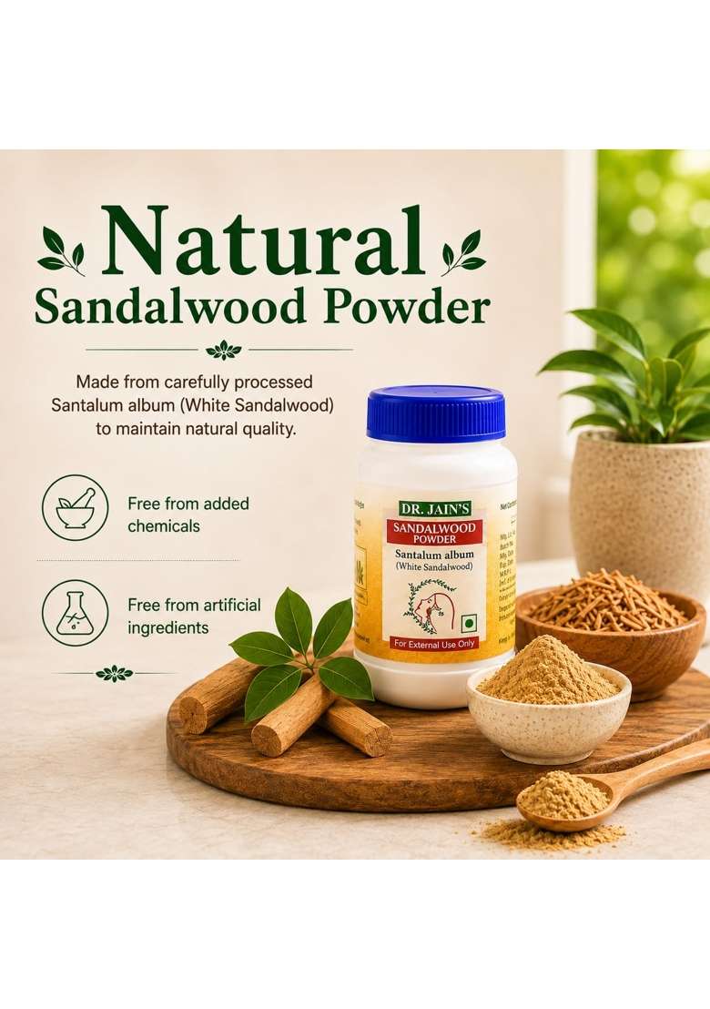Dr Jains Sandalwood Santalum Album Ayurvedic Powder for Skin Care Pack of 3 - Indya