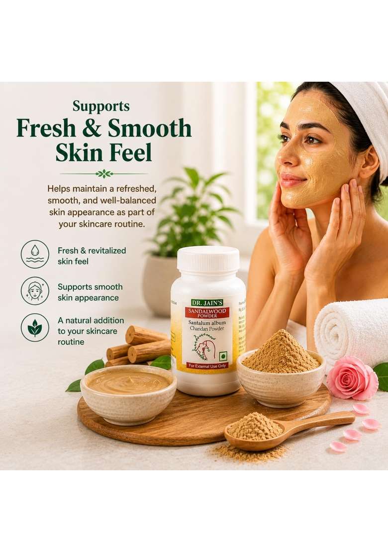 Dr Jains Sandalwood Santalum Album Ayurvedic Powder for Skin Care Pack of 3 - Indya