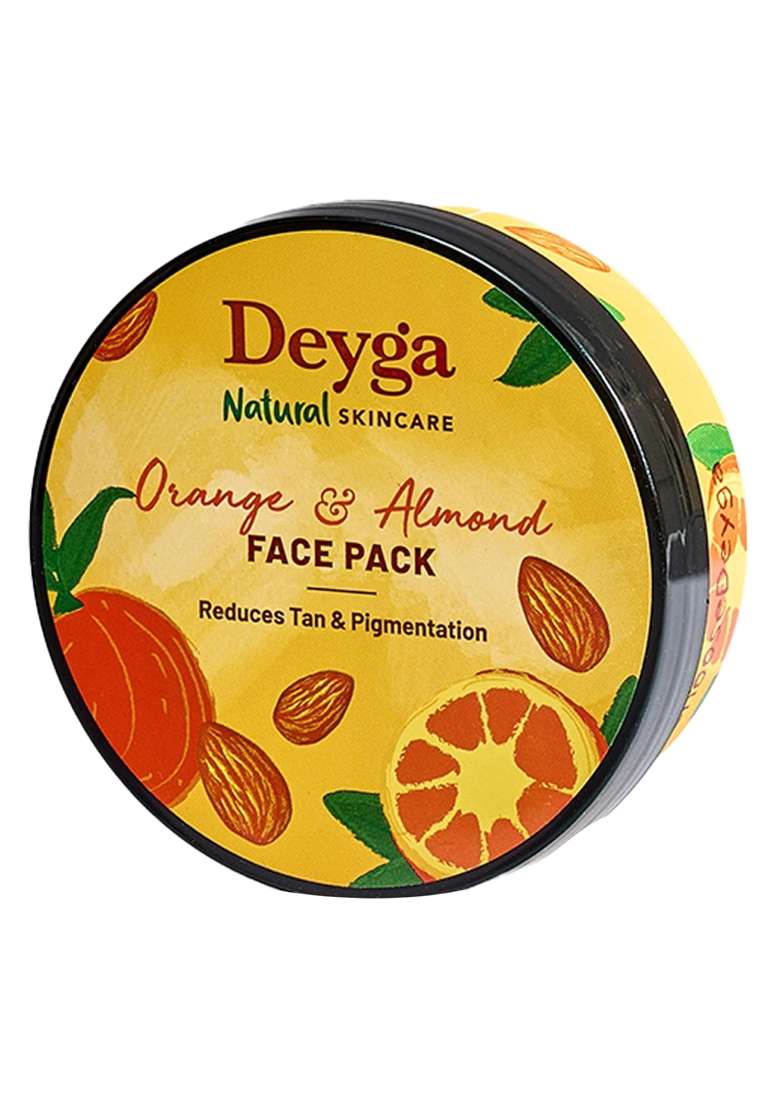 Deyga Orange and Almond Face Pack for Radiant Glow Exfoliates Brightens and Hydrates Skin - Indya