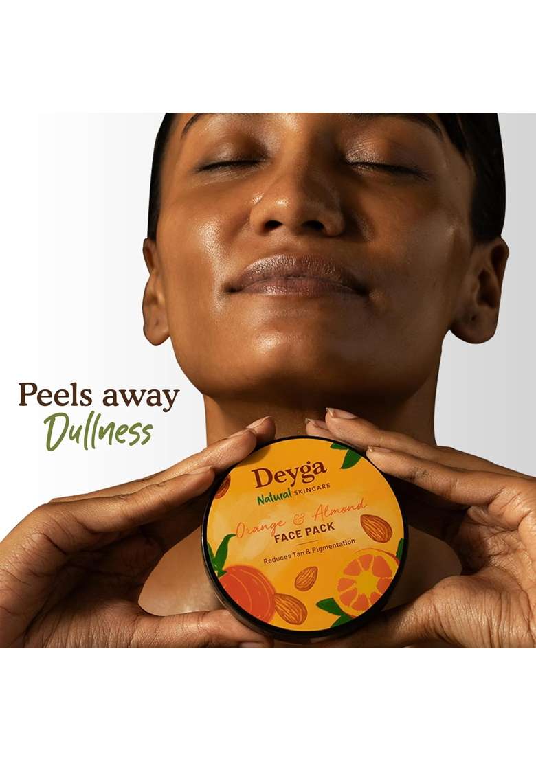 Deyga Orange and Almond Face Pack for Radiant Glow Exfoliates Brightens and Hydrates Skin - Indya