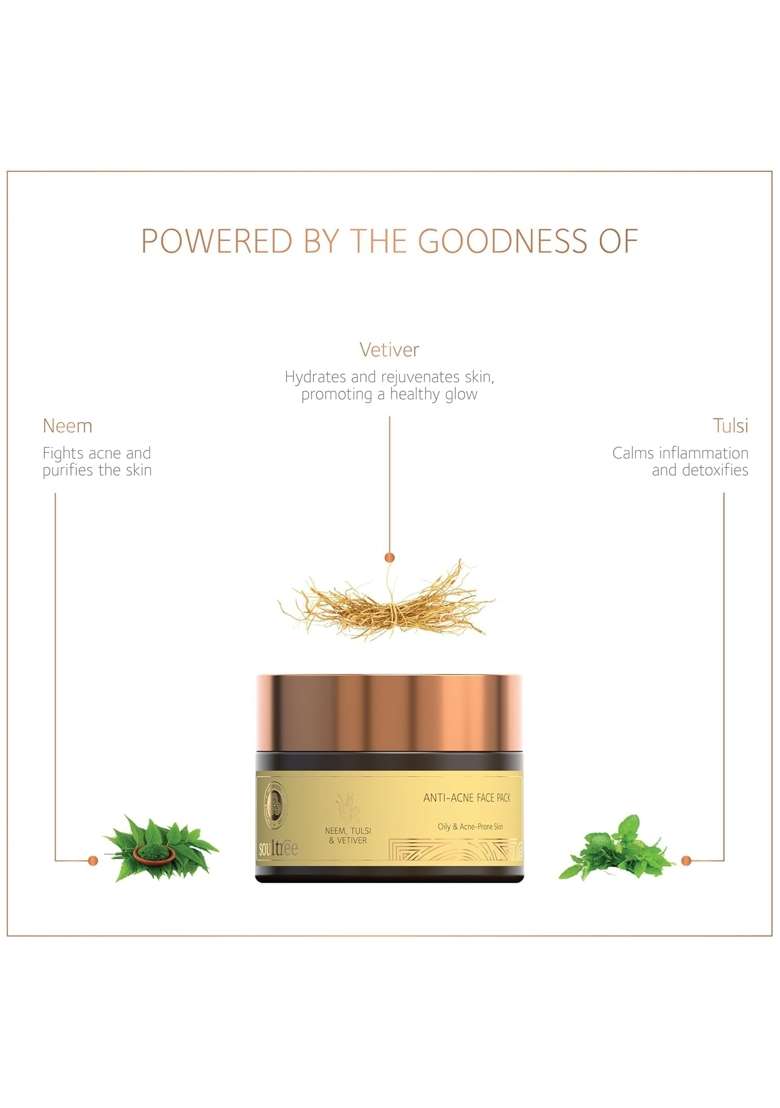 Soultree Radiance Face Pack Pink Lotus Saffron and Turmeric - Indya