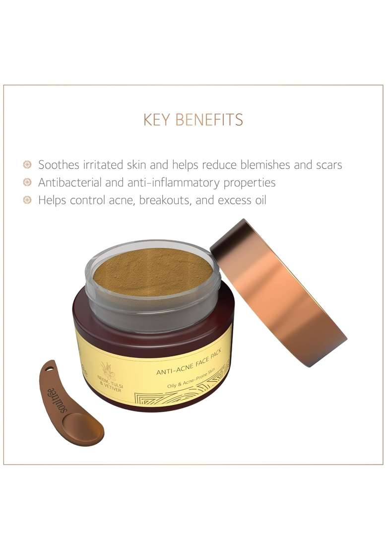 Soultree Radiance Face Pack Pink Lotus Saffron and Turmeric - Indya