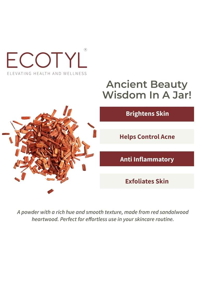 Ecotyl Red Sandalwood Powder Natural Skin Brightener - Indya