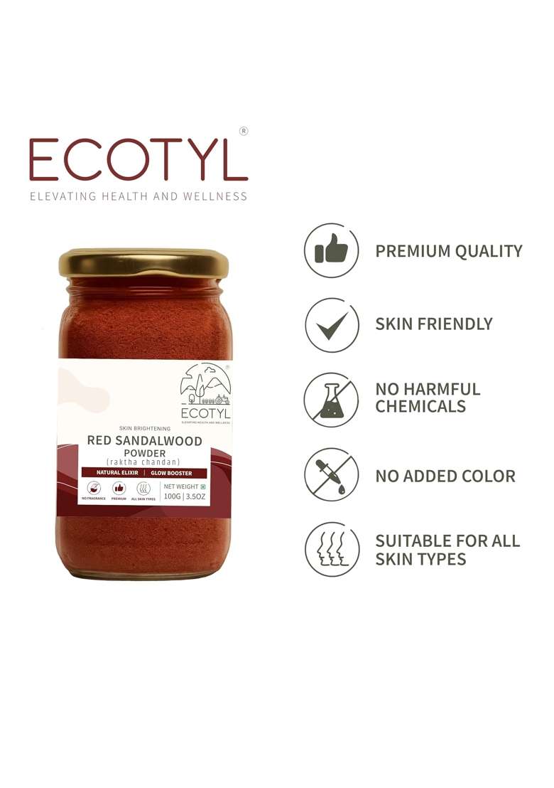Ecotyl Red Sandalwood Powder Natural Skin Brightener - Indya