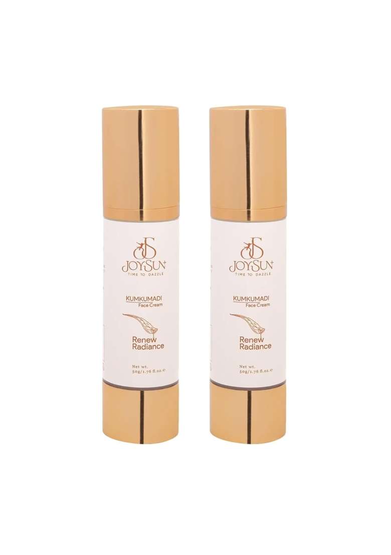 Joysun Plus Kumkumadi Ayurvedic Face Cream 50G Moisturizing Brightening and Glow with Neroli Pack of 2 - Indya