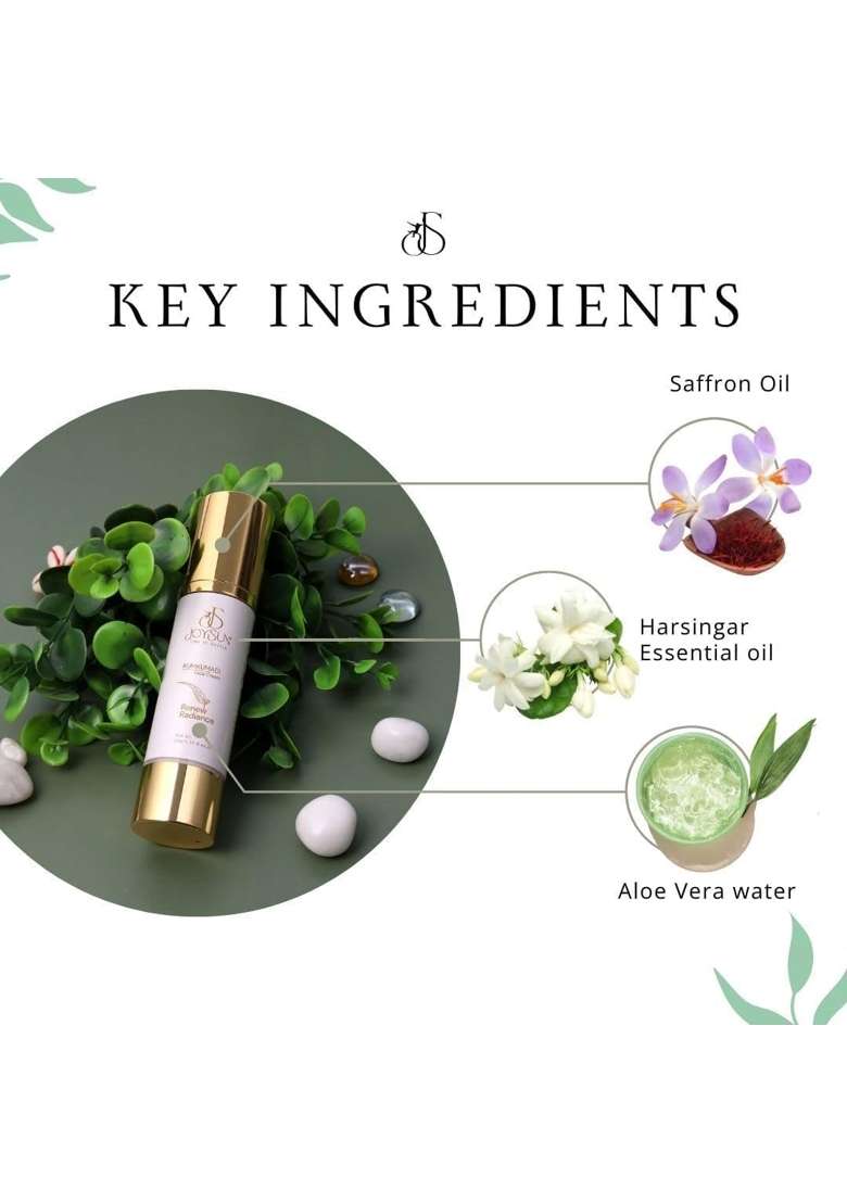 Joysun Plus Kumkumadi Ayurvedic Face Cream 50G Moisturizing Brightening and Glow with Neroli Pack of 2 - Indya