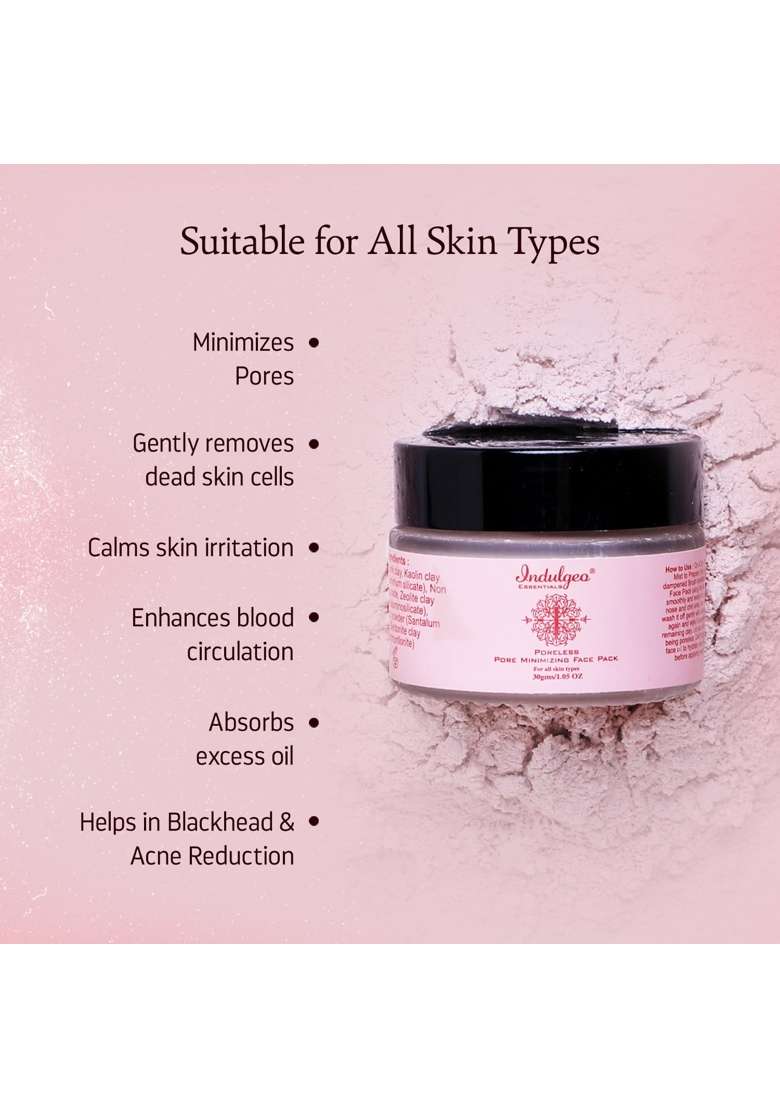 Indulgeo Essentials Pore Minimizing Detan Face Pack Pore Tightening Deep Cleansing Healing Clay Mask - Indya