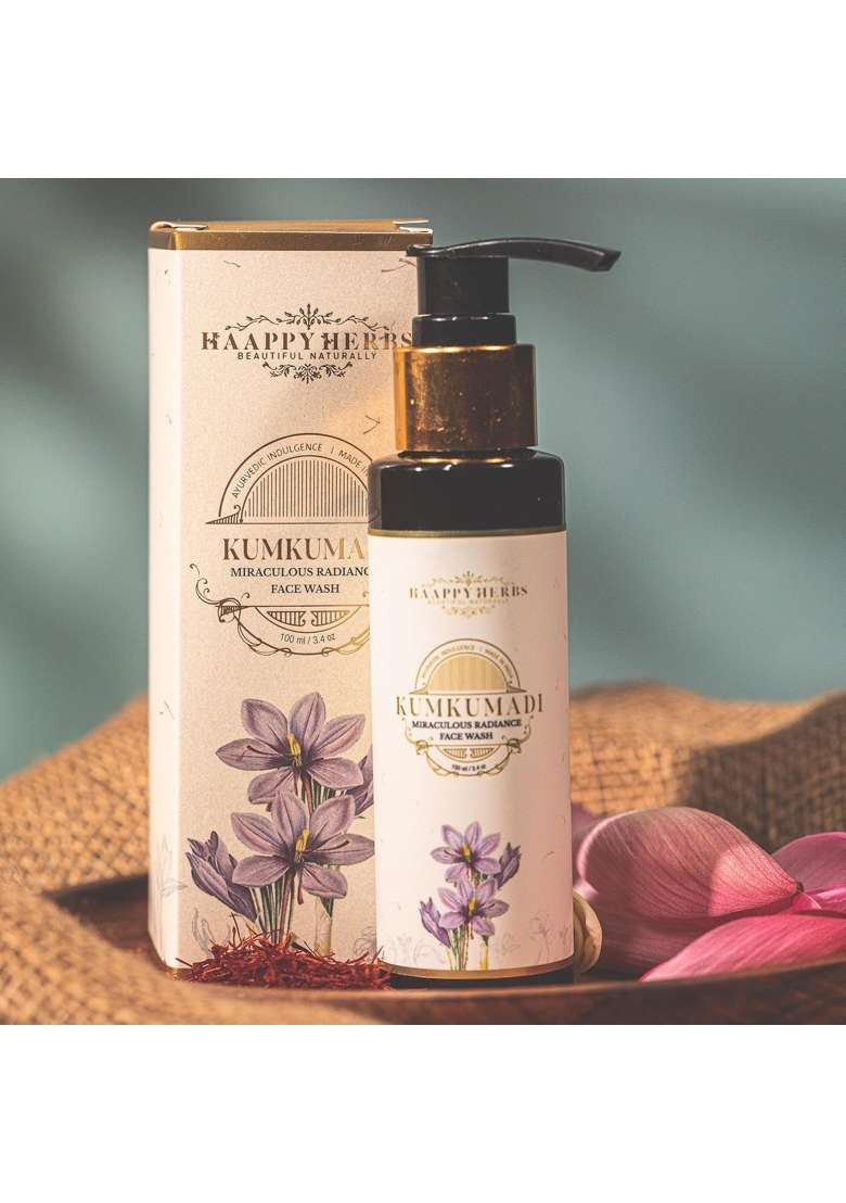 Haappy Herbs Kumkumadi Radiance Face Wash with Saffron and Niacinamide 100ML - Indya