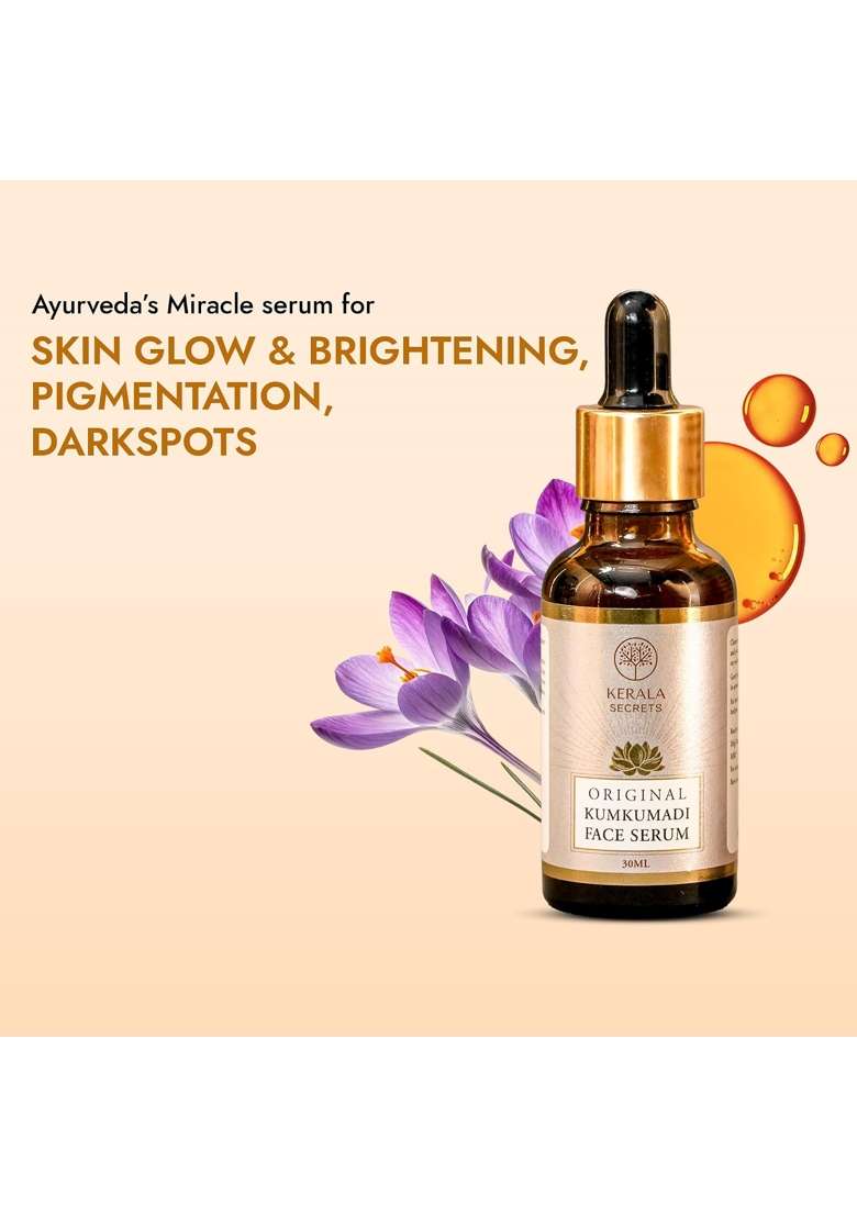Kerala Secrets Original Kumkumadi Face Serum Ayurvedic Night Serum with Saffron - Indya