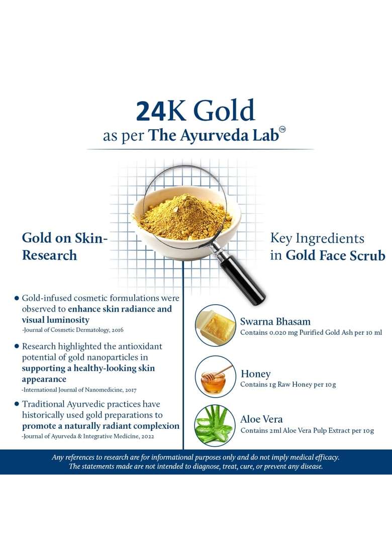 Blue Nectar Gold Face Scrub for Glowing Skin and Gentle Exfoliation - Indya