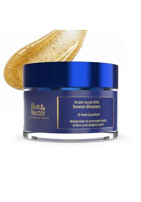 Blue Nectar Gold Face Scrub for Glowing Skin and Gentle Exfoliation