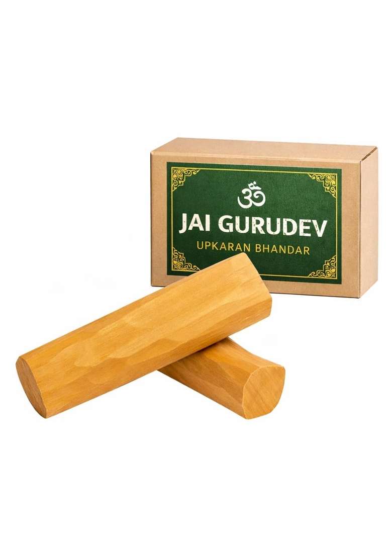 Pure White Sandalwood Heartwood Stick Log 100 Percent Natural and Organic Chandan for Skincare Face Pack - Indya