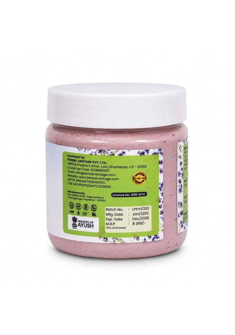 Vantage Herbal Face Pack 100G Plus Anti Acne Ayurvedic Face Cream 100G Combo with Rose Lavender - Indya