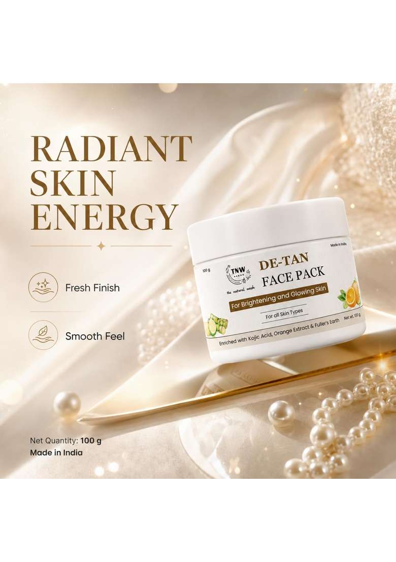 TNW the Natural Wash DE Tan Face Pack 100GM Enriched with Kojic Acid - Indya