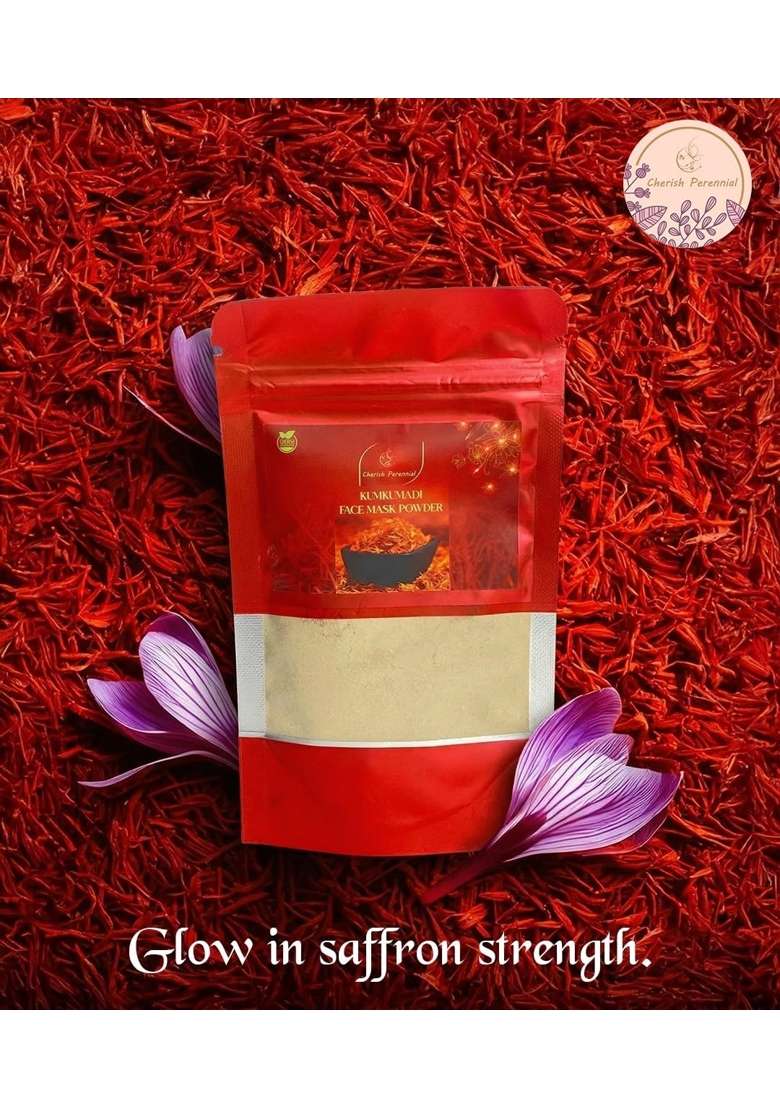 Cherish Perennial Kumkumadi Face Mask Powder 100 GM Natural Ayurvedic Facial Treatment - Indya