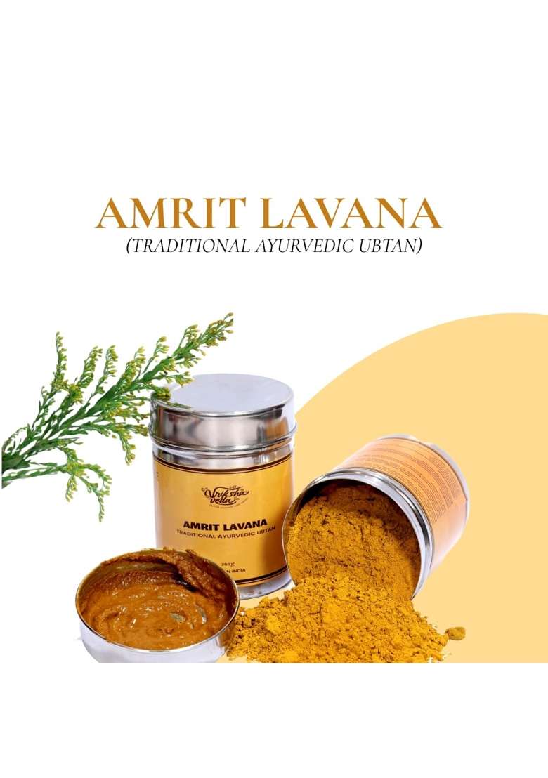 Vriksha Veda Amrit Lavana Traditional Ayurvedic Ubtan for Glowing Skin 100ML - Indya