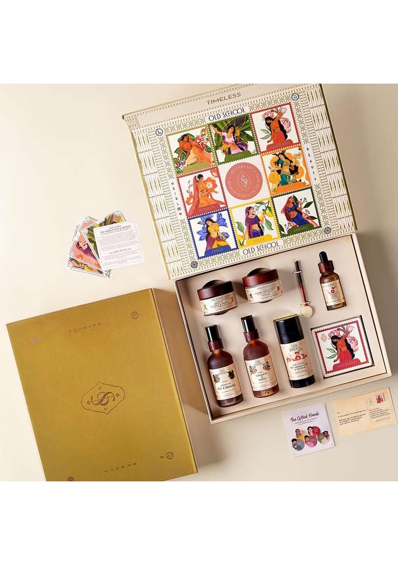 OLD School Timeless Gift Box Luxury Skincare Set for Radiant Glow - Indya