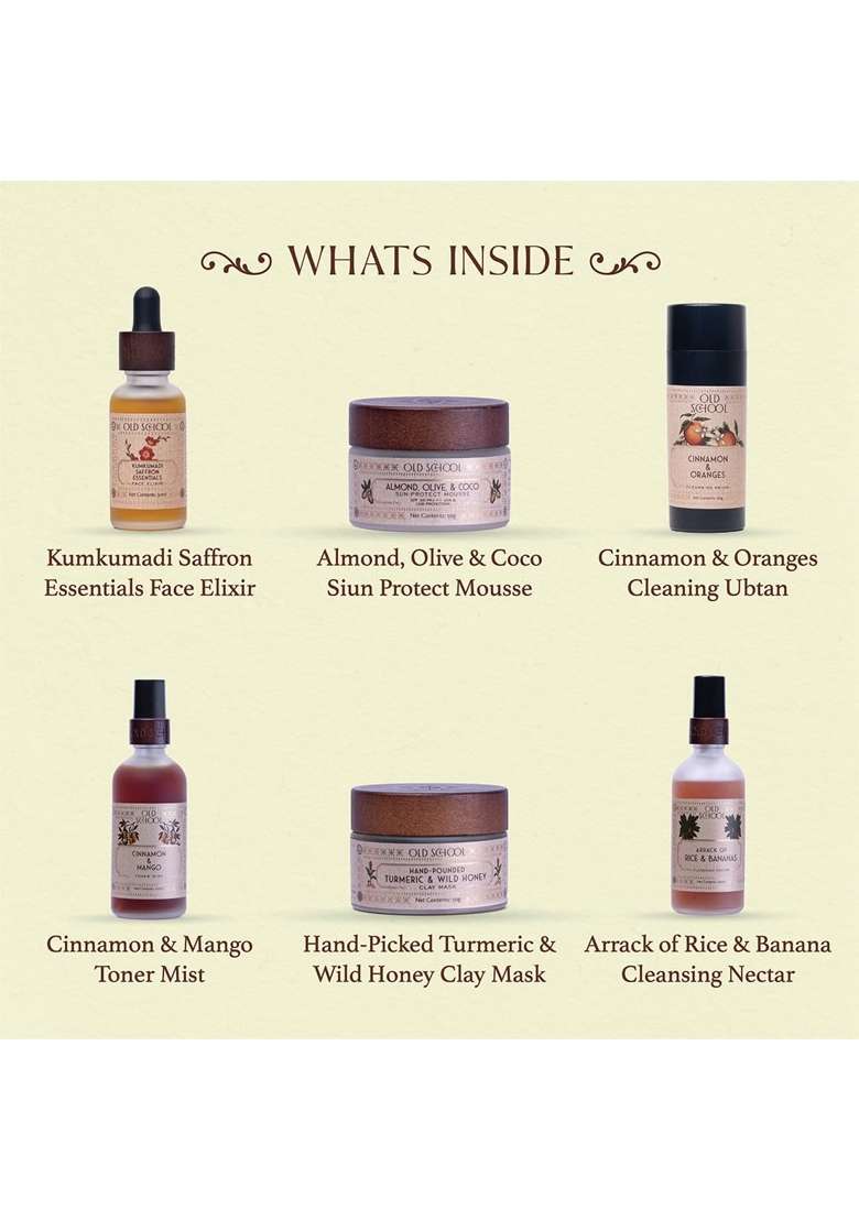 OLD School Timeless Gift Box Luxury Skincare Set for Radiant Glow - Indya