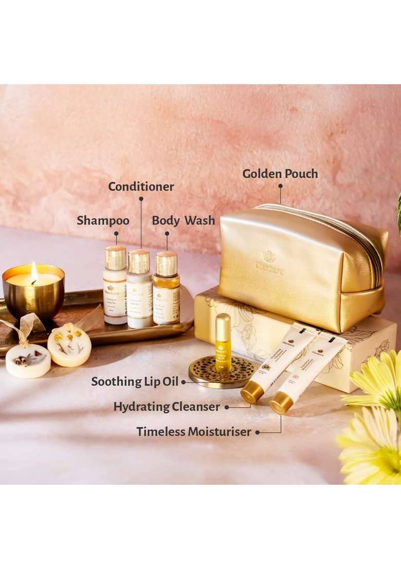 Shankara Royal Bath and Body Essentials Luxurious Ayurvedic Skincare and Haircare Gift Set - Indya