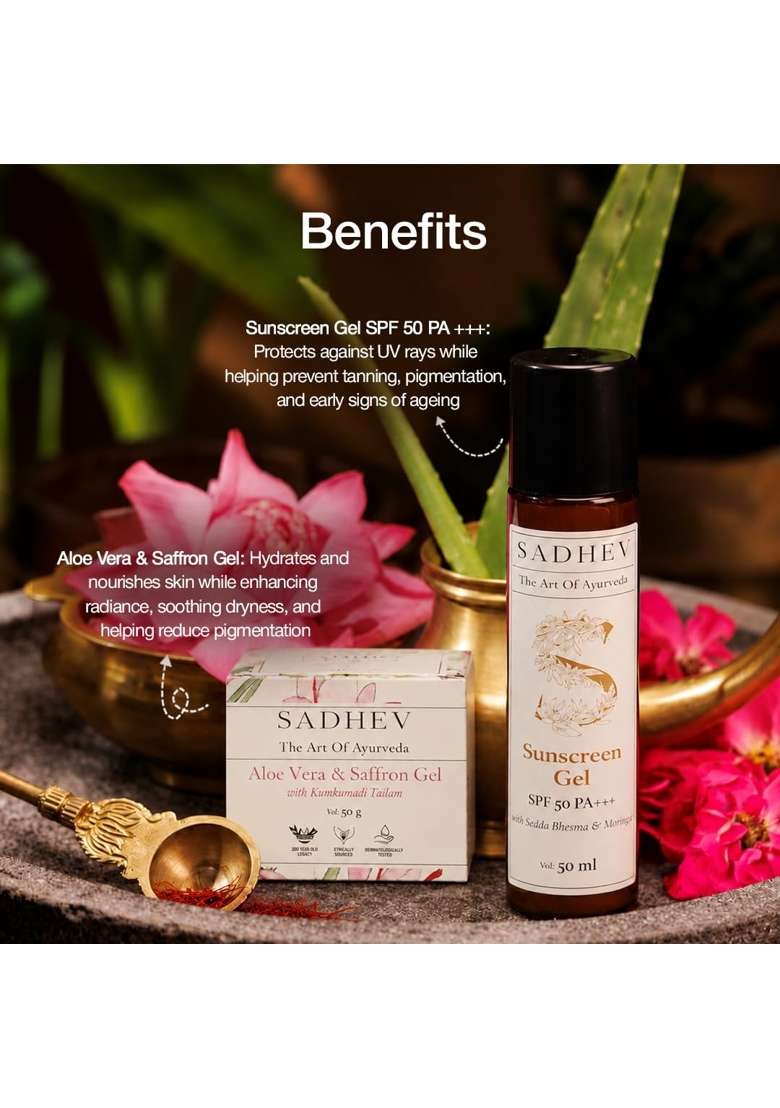 Sadhev Ayurvedic Skincare Combo for Pigmentation Tanning and Dark Spots - Indya