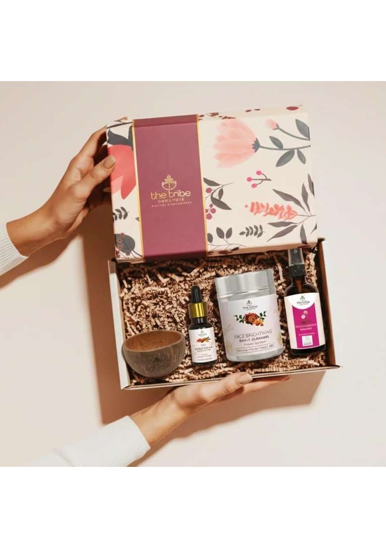The Tribe Concepts Niyama Face Glow Kit Ayurvedic Skincare Set with Cleanser - Indya
