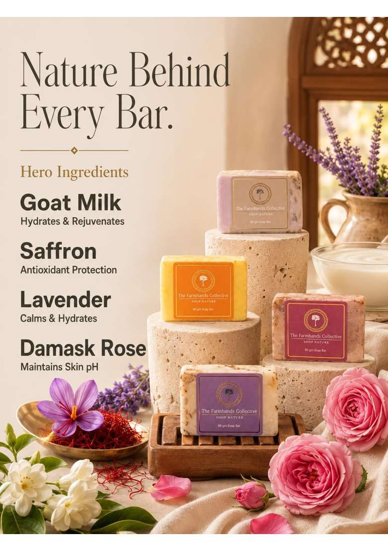 The Farmhands Collective Ayurvedic Skincare and Handmade Soap Gift Set for Women - Indya