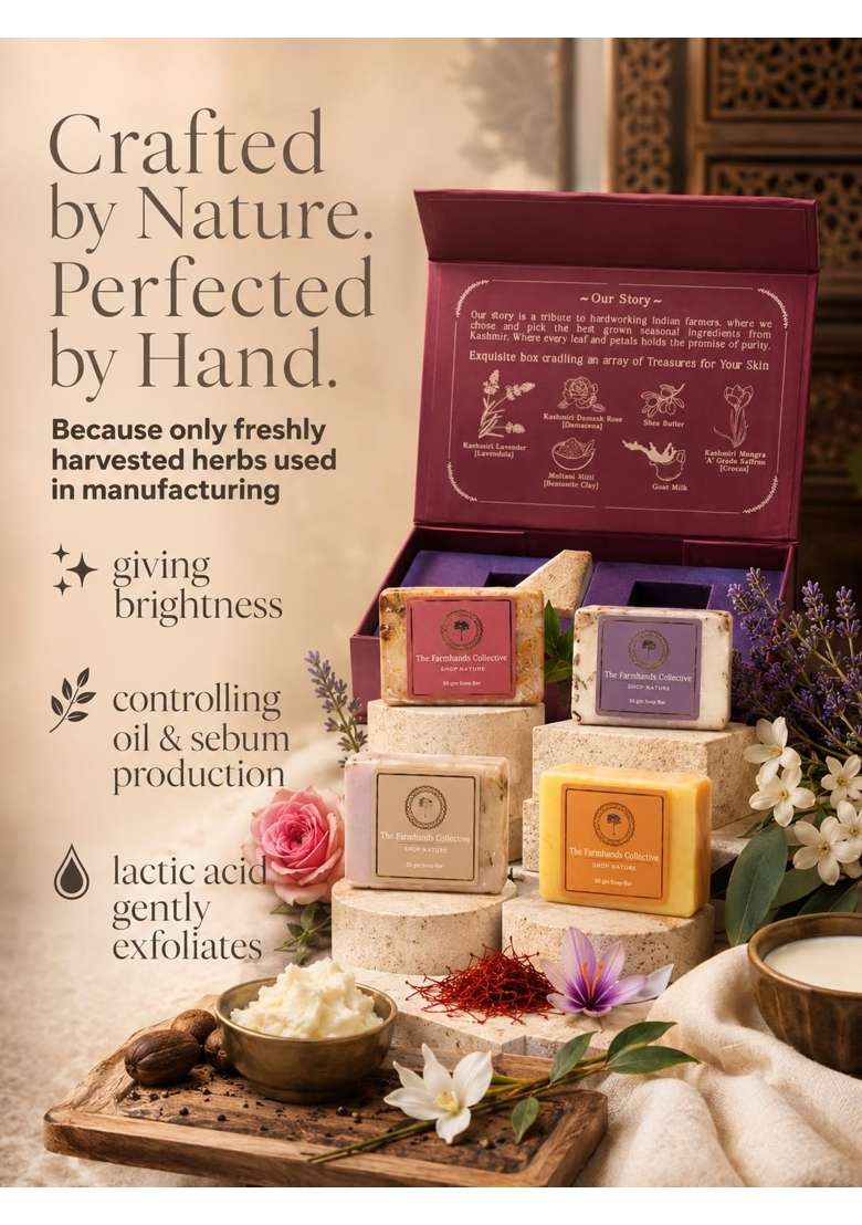 The Farmhands Collective Ayurvedic Skincare and Handmade Soap Gift Set for Women - Indya