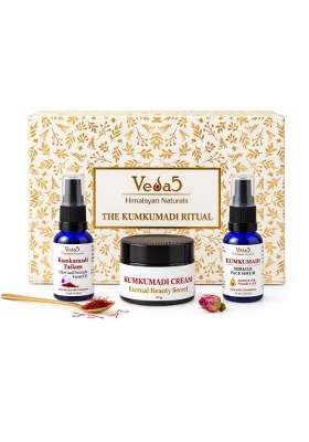 VEDA5 the Kumkumadi Ritual Gift Set Ayurvedic Skincare Kit with Kumkumadi Tailam