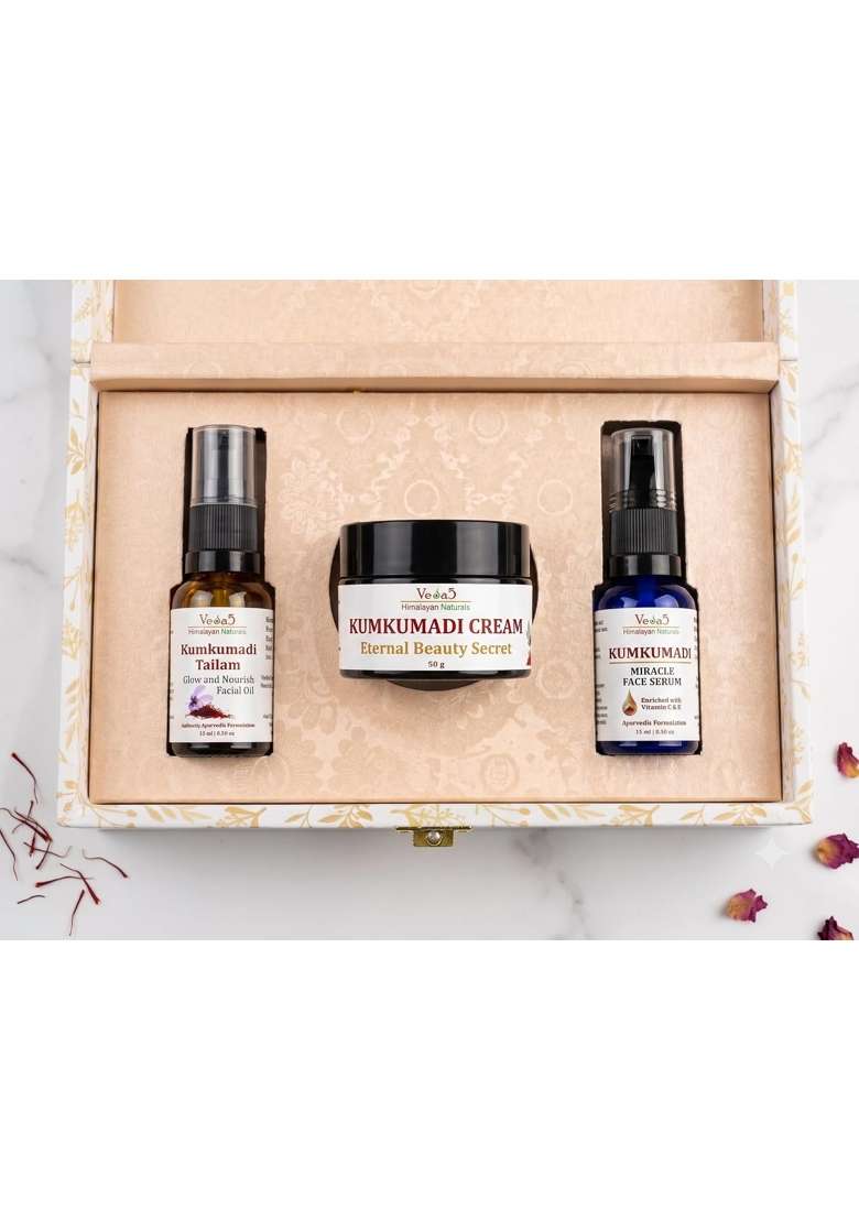 VEDA5 the Kumkumadi Ritual Gift Set Ayurvedic Skincare Kit with Kumkumadi Tailam - Indya