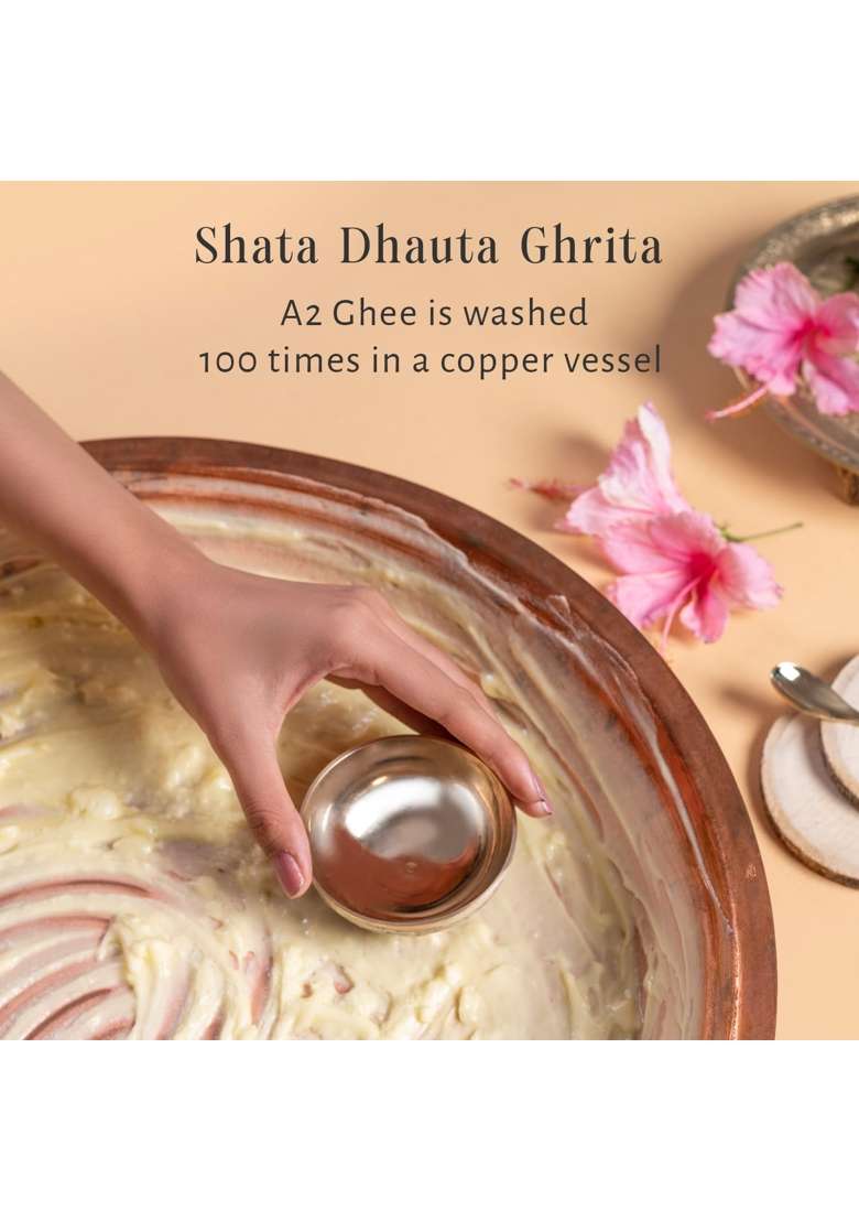 Shankara Gheesutra Face Emulsion Natural Desi Ghee Face Moisturizer Cream for Even Skin Glow and Rejuvenation - Indya