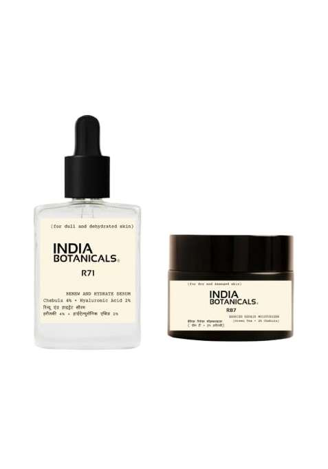 India Botanicals Chebula Serum and Moisturiser Duo for Dull and Dehydrated Skin