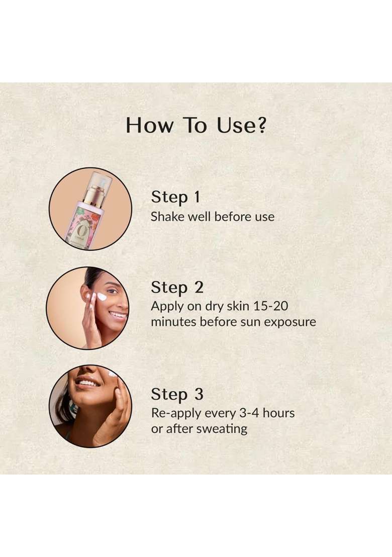 Ohria Ayurveda Radiant Rose Sunscreen SPF 50 Plus 50G Ayurvedic Sunscreen with Yashad Bhasma - Indya