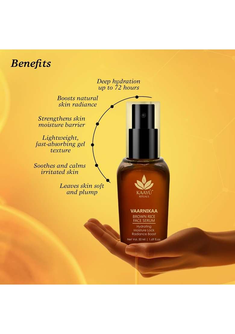 Kaayu Rituals Vaarinikaa Brown Rice Face Serum with Saffron Vitamin E Niacinamide and Coffee - Indya