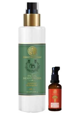 Forest Essentials Skincare Combo Hydrating Facial Moisturiser Sandalwood and Orange Peel SPF30 PA Plus